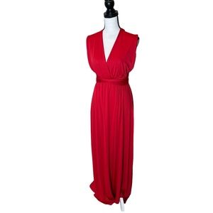 Red Floor Length Dress